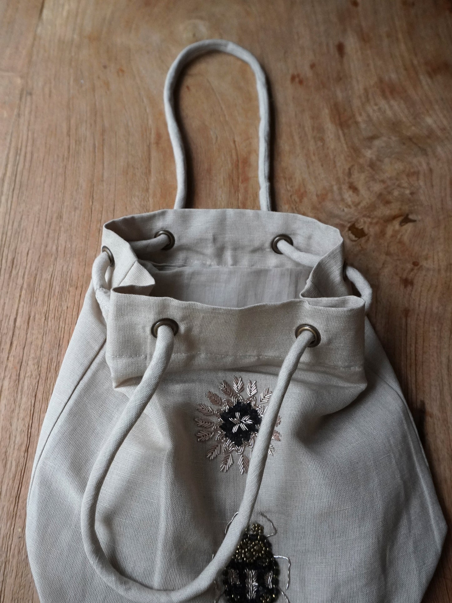 BAG / SCARAB & SUN -linen beige
