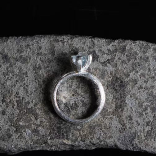 RING solitaire / TOPAZ -silver #7