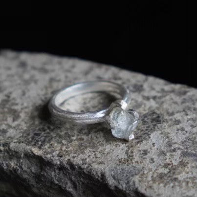 RING solitaire / TOPAZ -silver #7