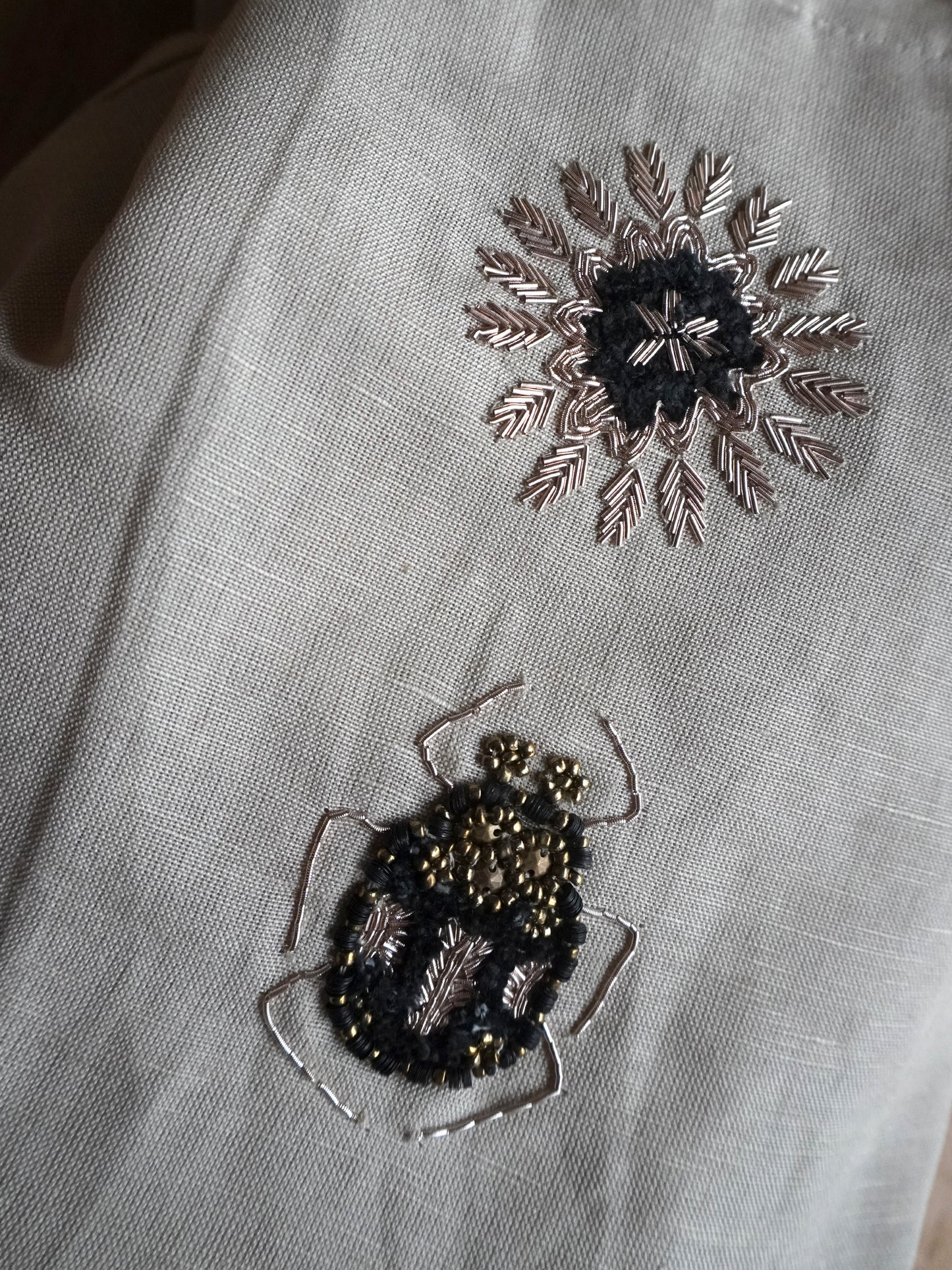 BAG / SCARAB & SUN -linen beige