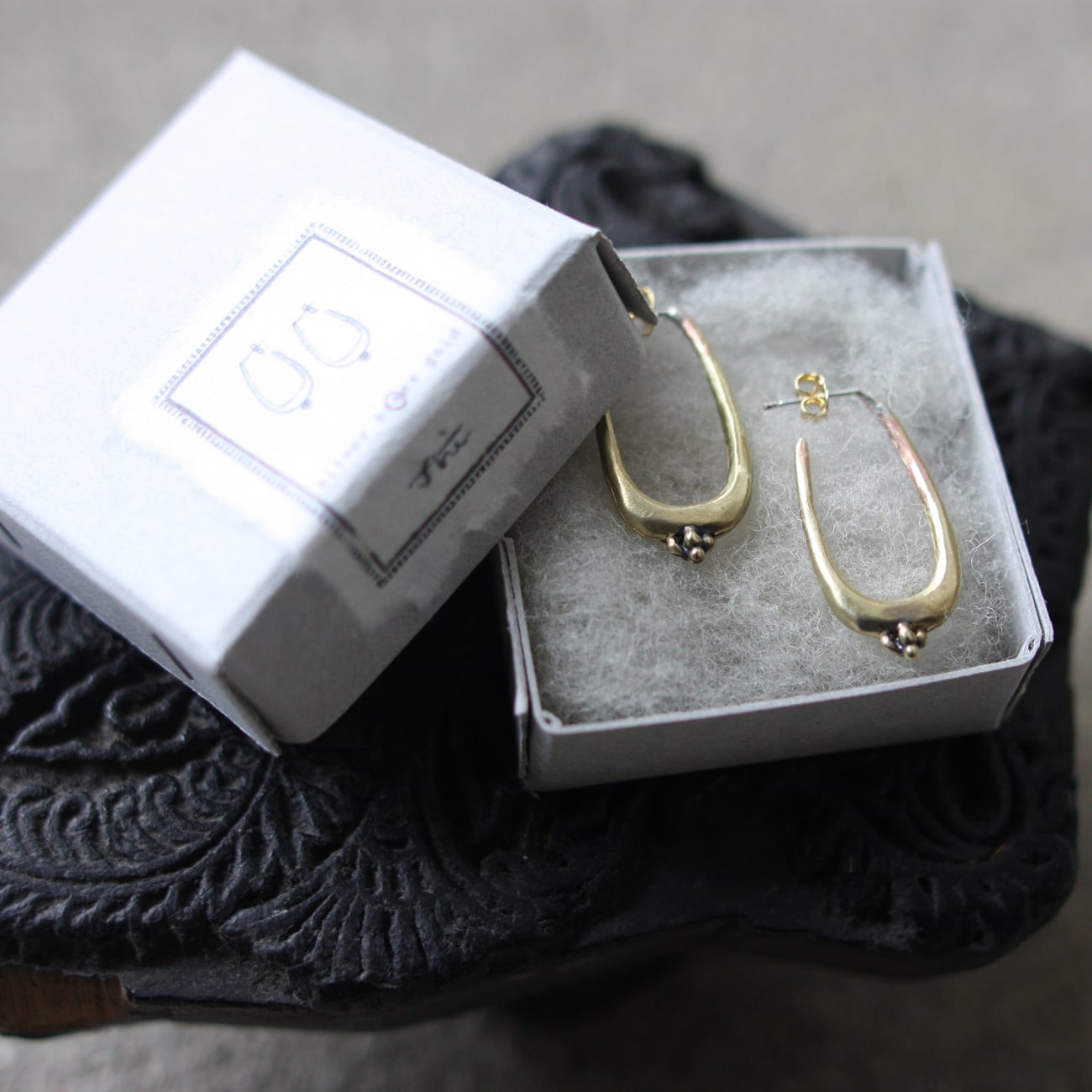 EARRING / BINDU -brass