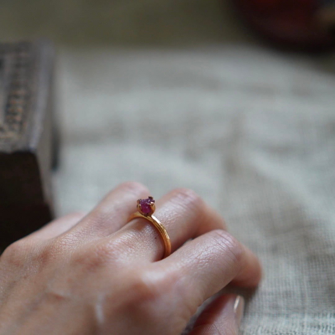 RING solitaire / RUBY -20Kgpt #13