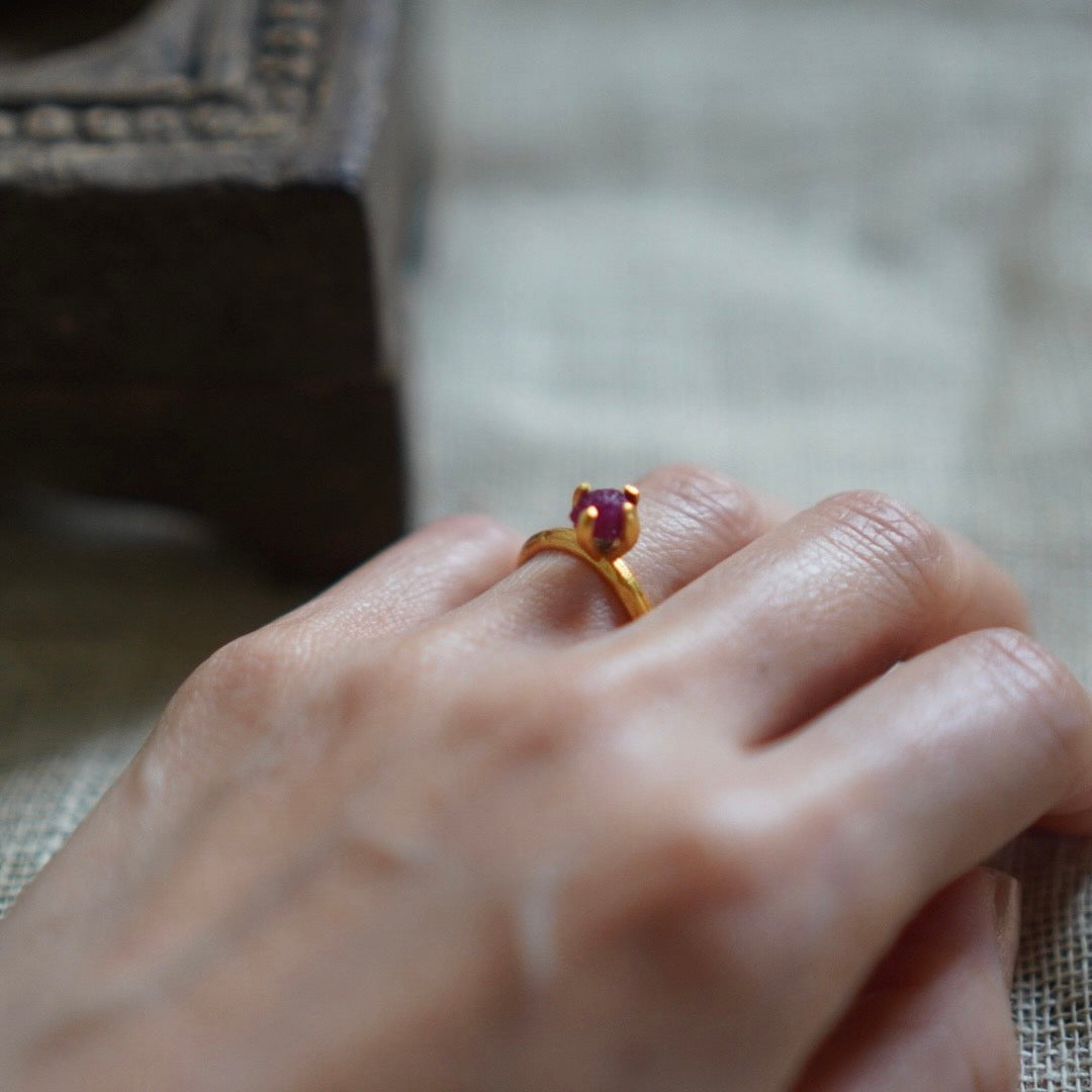 RING solitaire / RUBY -20Kgpt #9