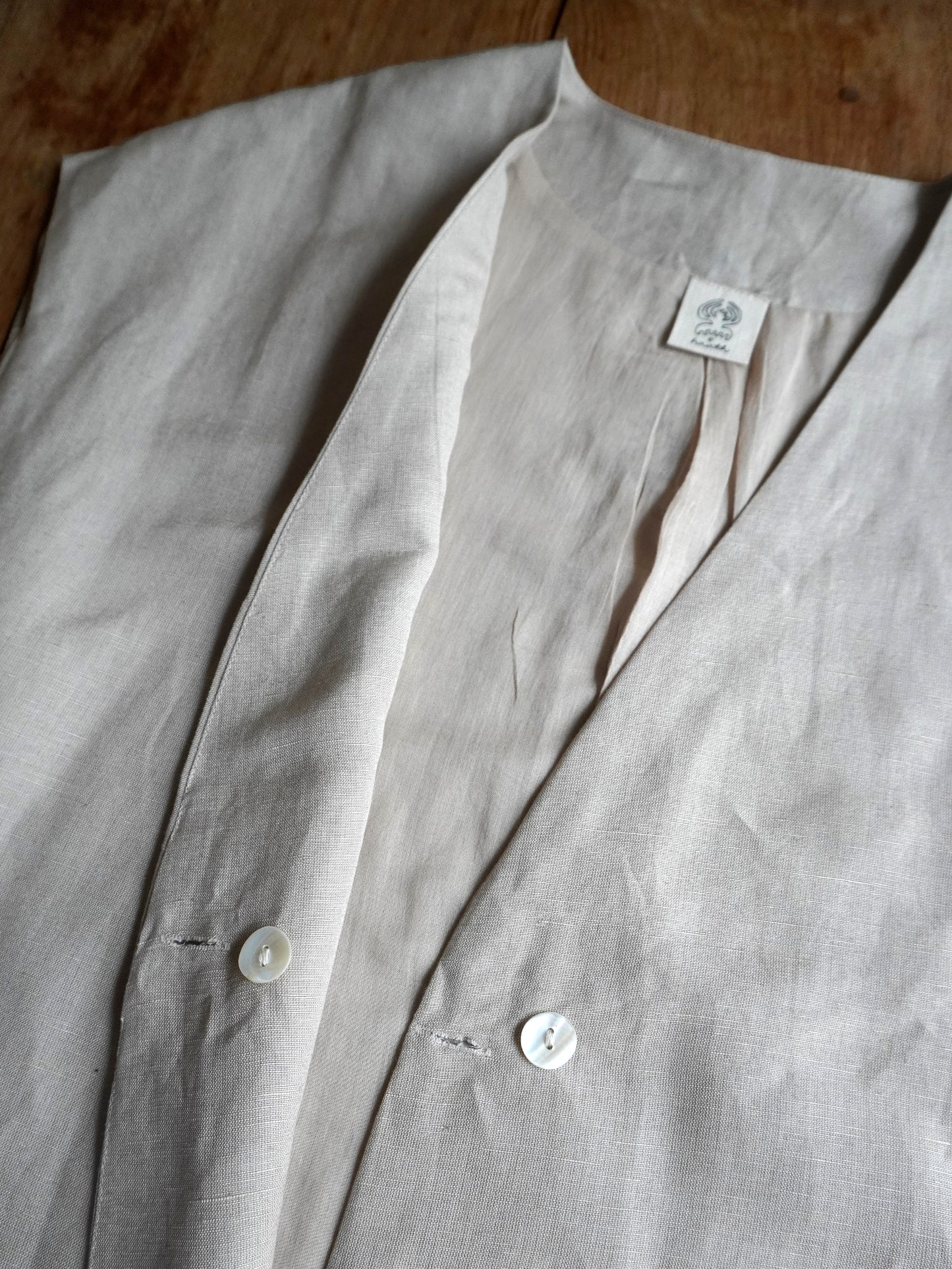 GILET / SCARAB & SUN -linen beige