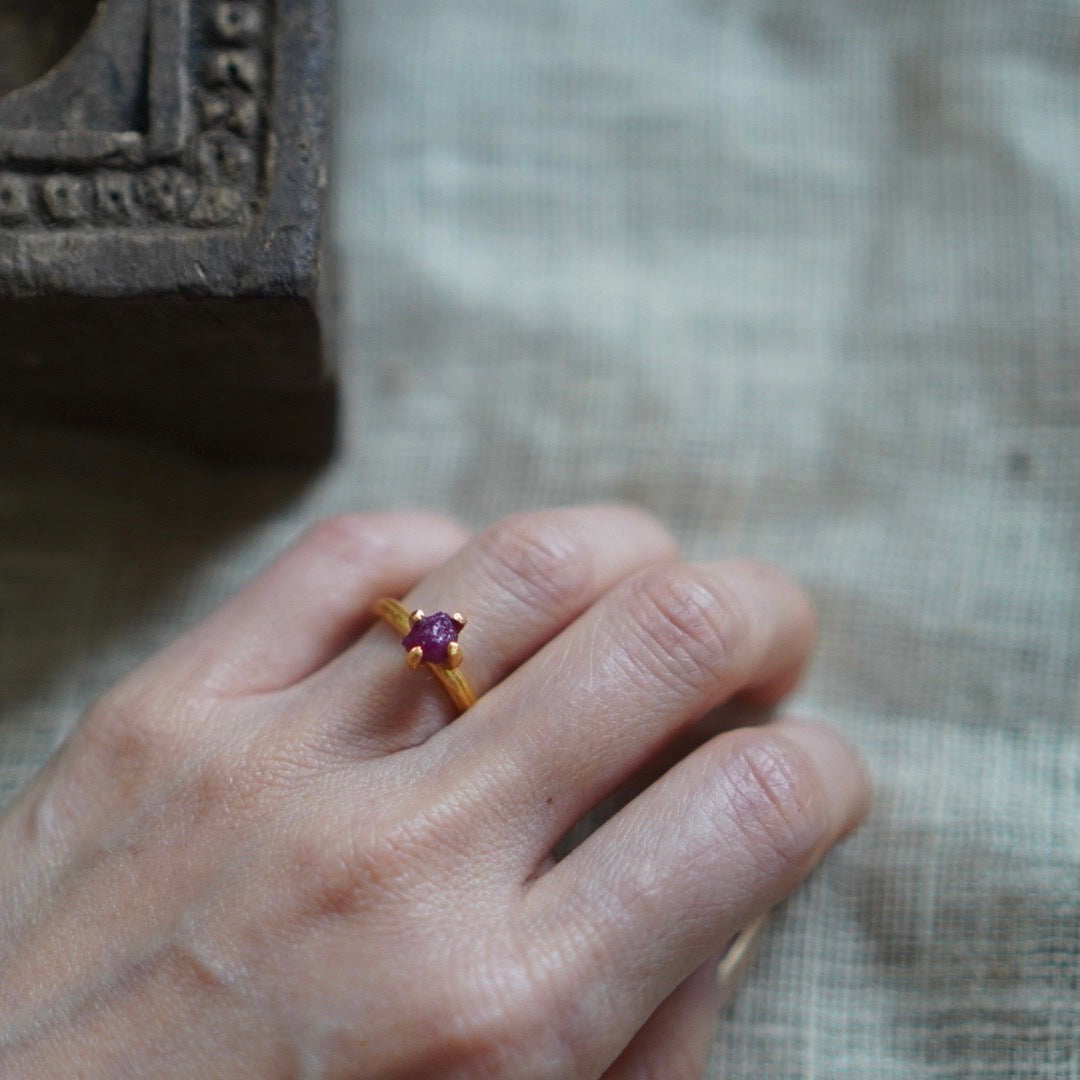 RING solitaire / RUBY -20Kgpt #9