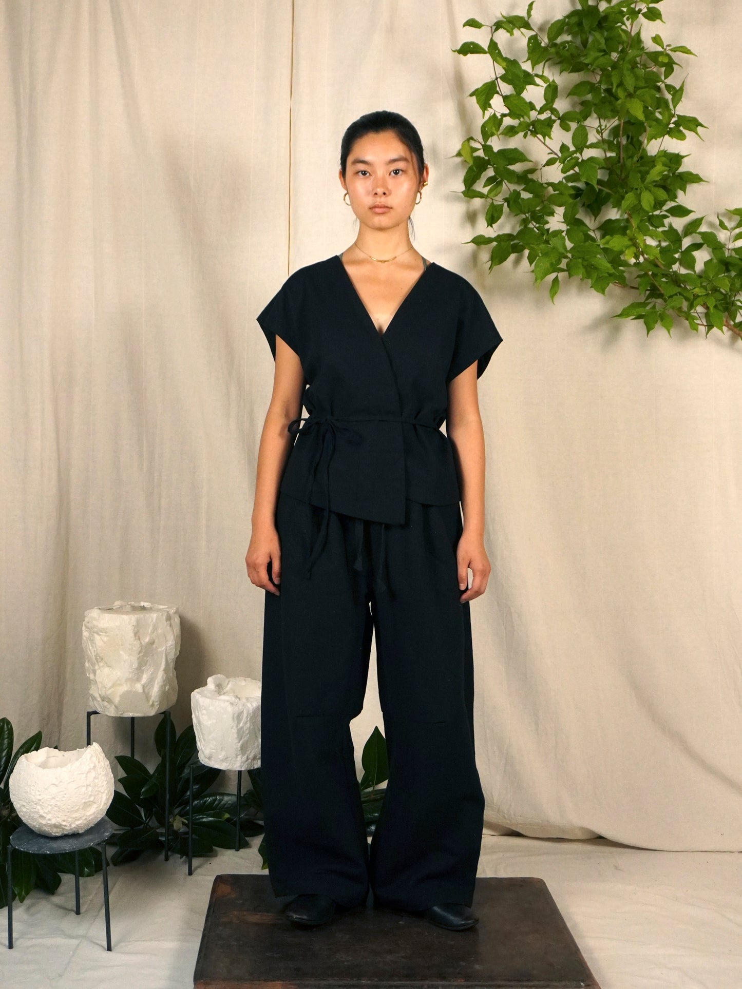 GILET / SCARAB & SUN -cotton black