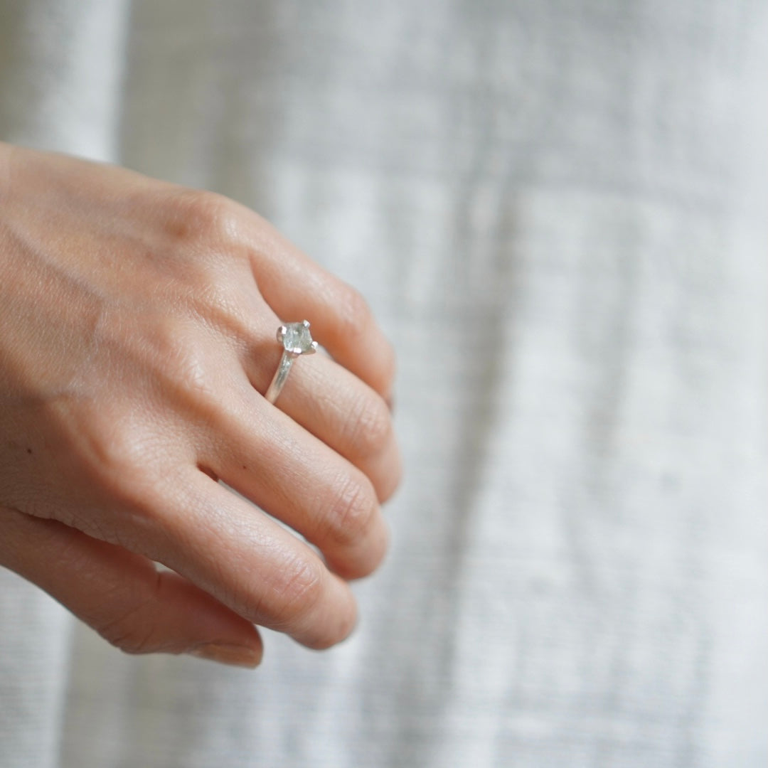 RING solitaire / TOPAZ -silver #7