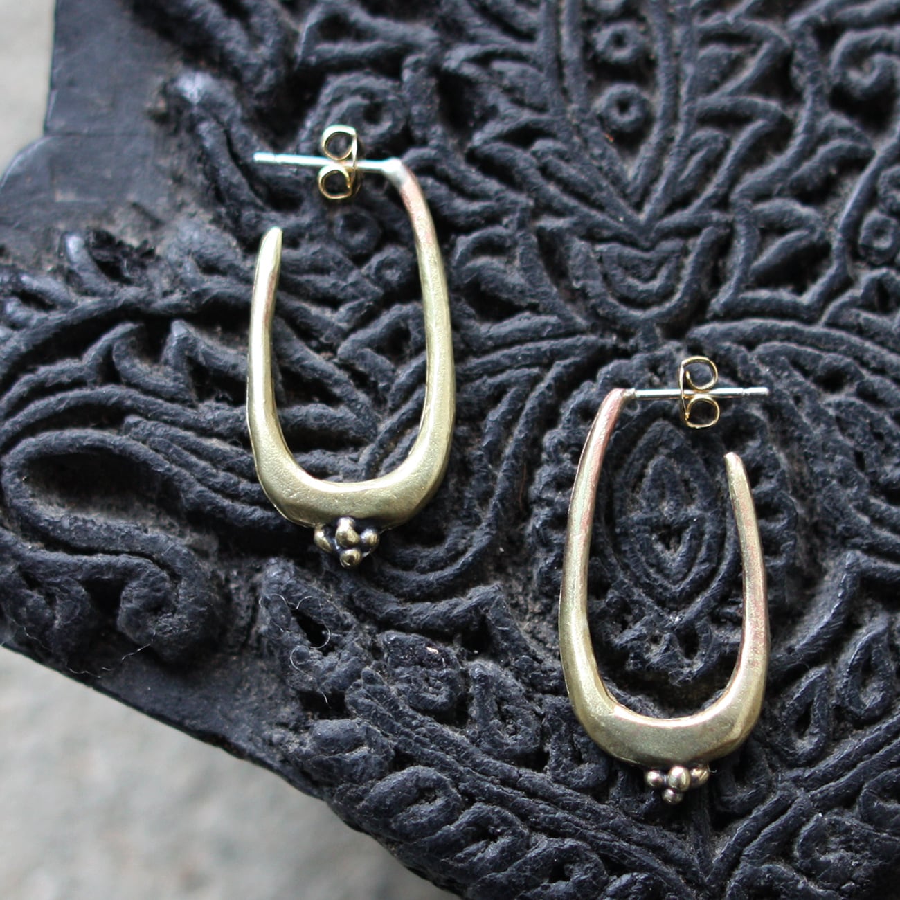 EARRING / BINDU -brass