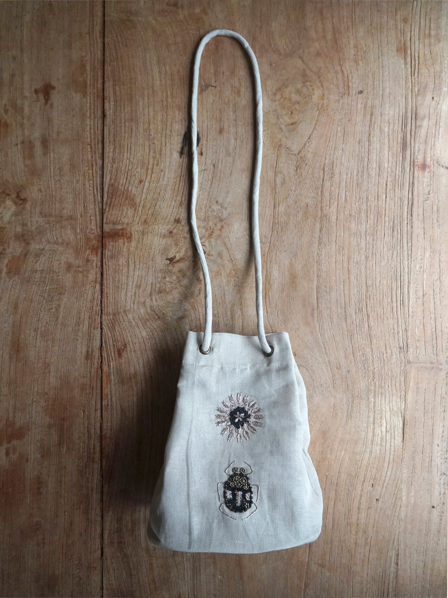 BAG / SCARAB & SUN -linen beige