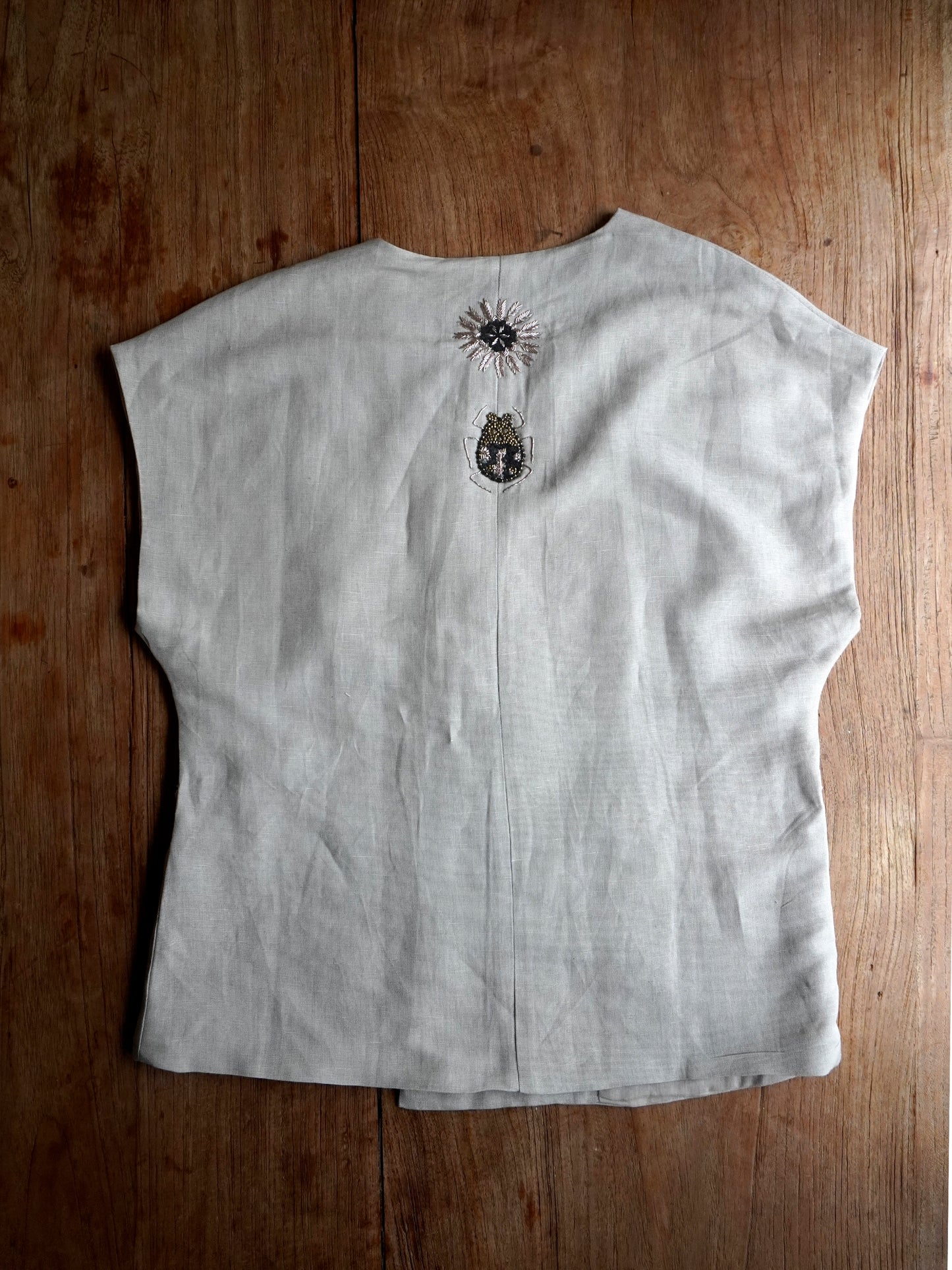 GILET / SCARAB & SUN -linen beige