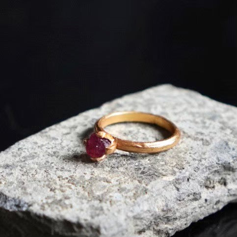 RING solitaire / RUBY -20Kgpt #13