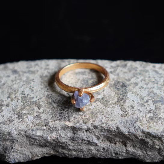 RING solitaire / FLUOLITE -20Kgpt #11.5