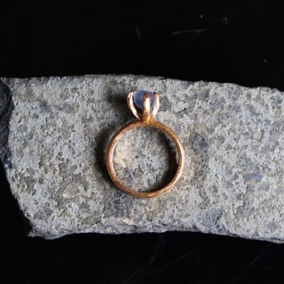 RING solitaire / FLUOLITE -20Kgpt #11.5