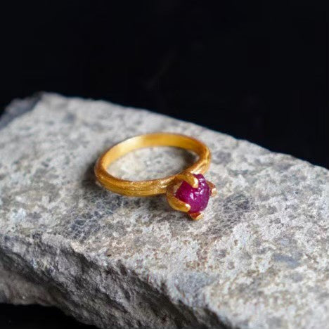 RING solitaire / RUBY -20Kgpt #9