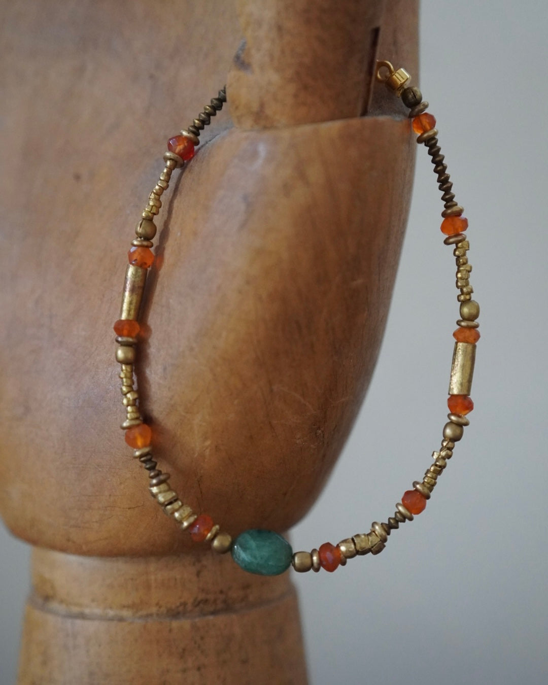 BRACELET / MISRANA -emerald・carnelian-