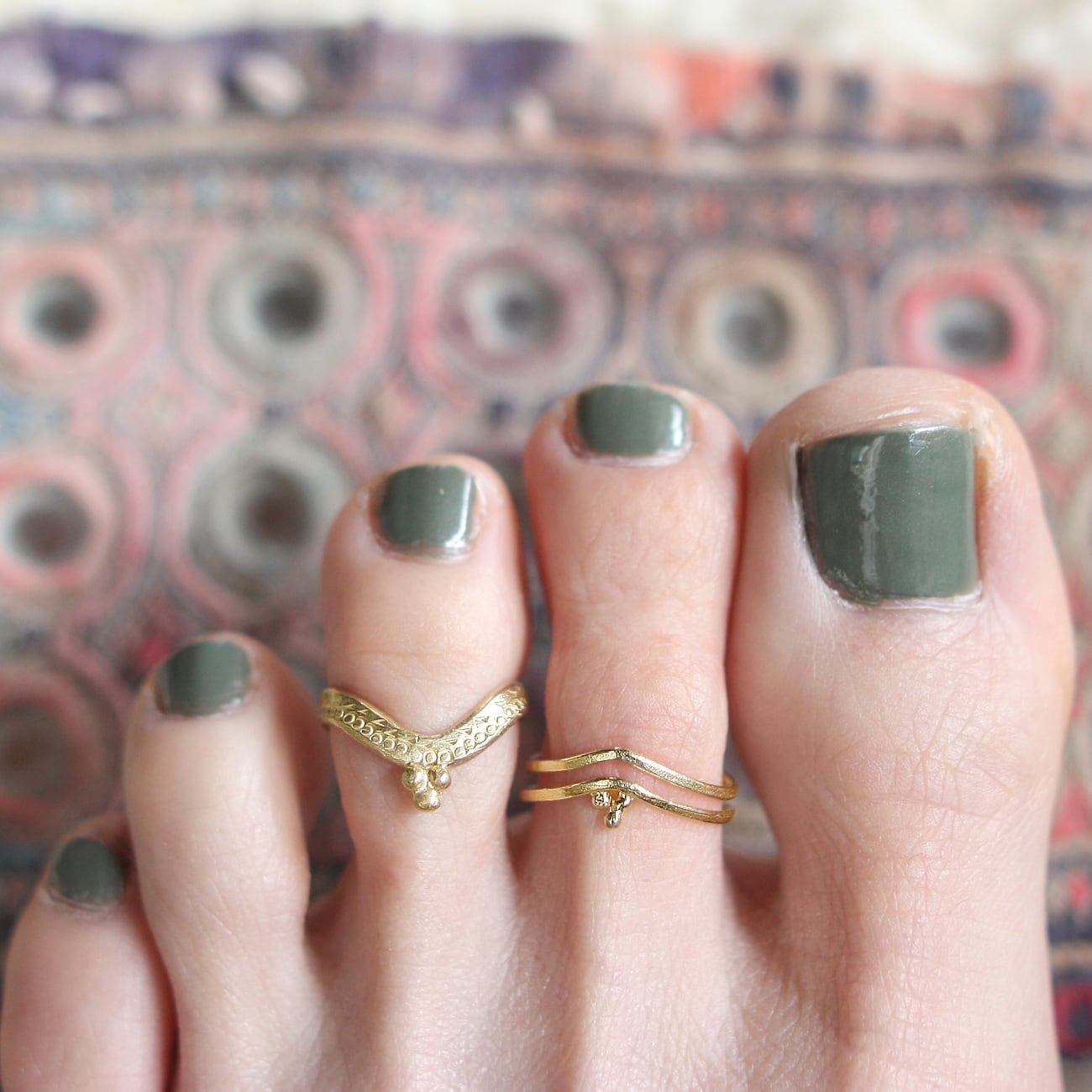 TOE RING / DOUBLE -gold 14kgpt