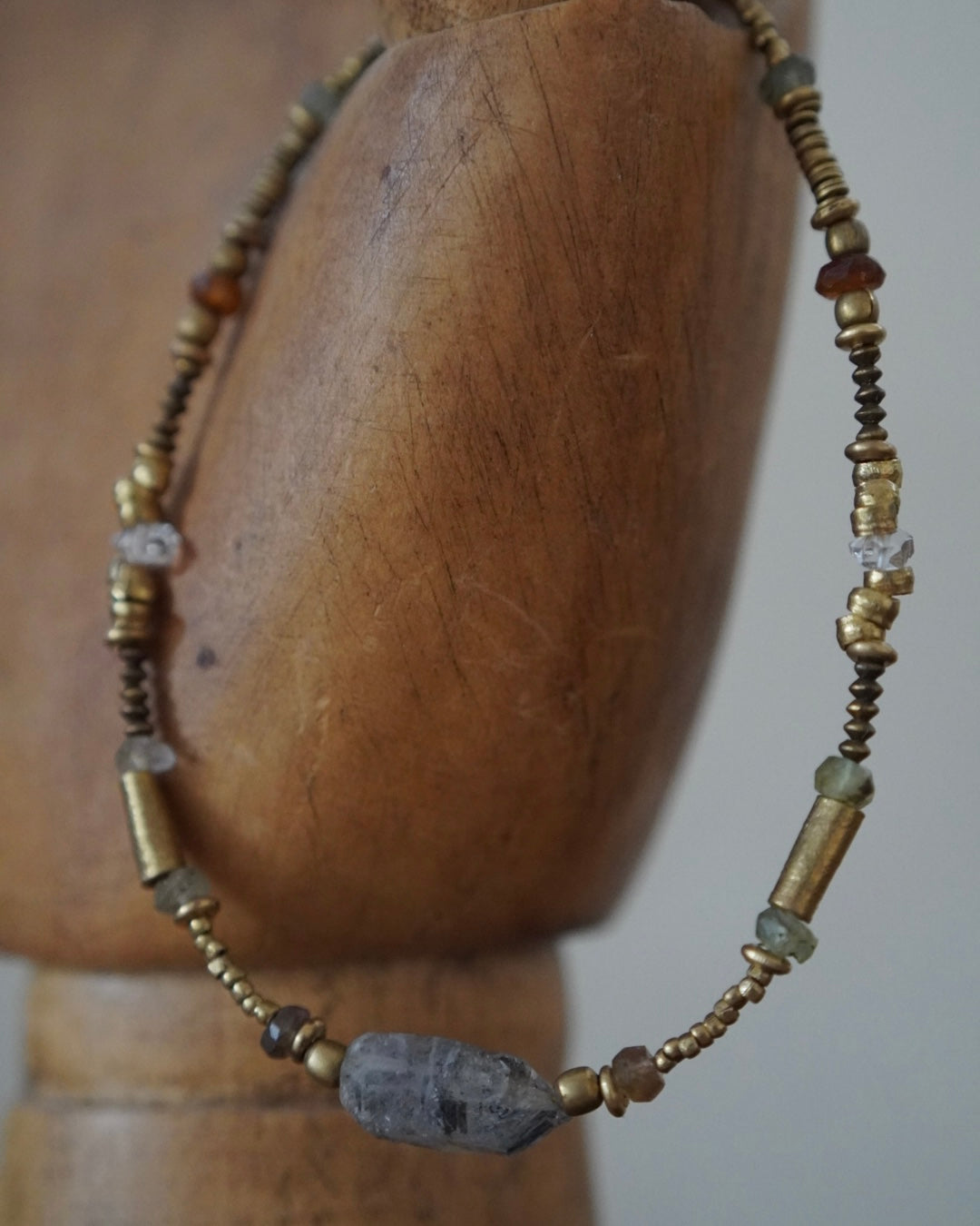 BRACELET / MISRANA -herkimer diamond・tourmarine-