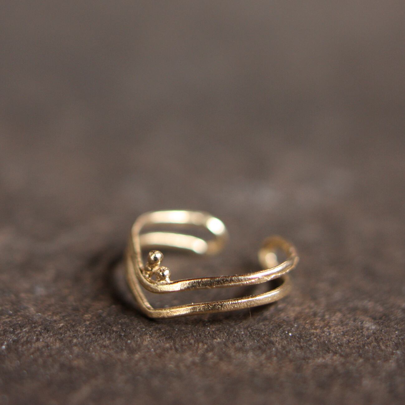 TOE RING / DOUBLE -gold 14kgpt