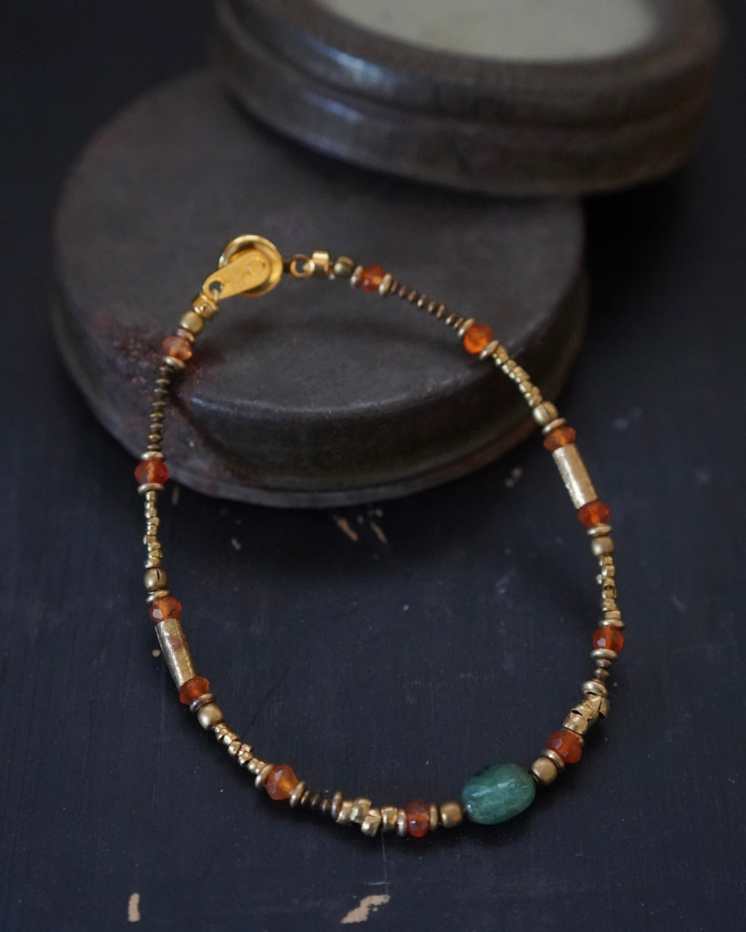 BRACELET / MISRANA -emerald・carnelian-