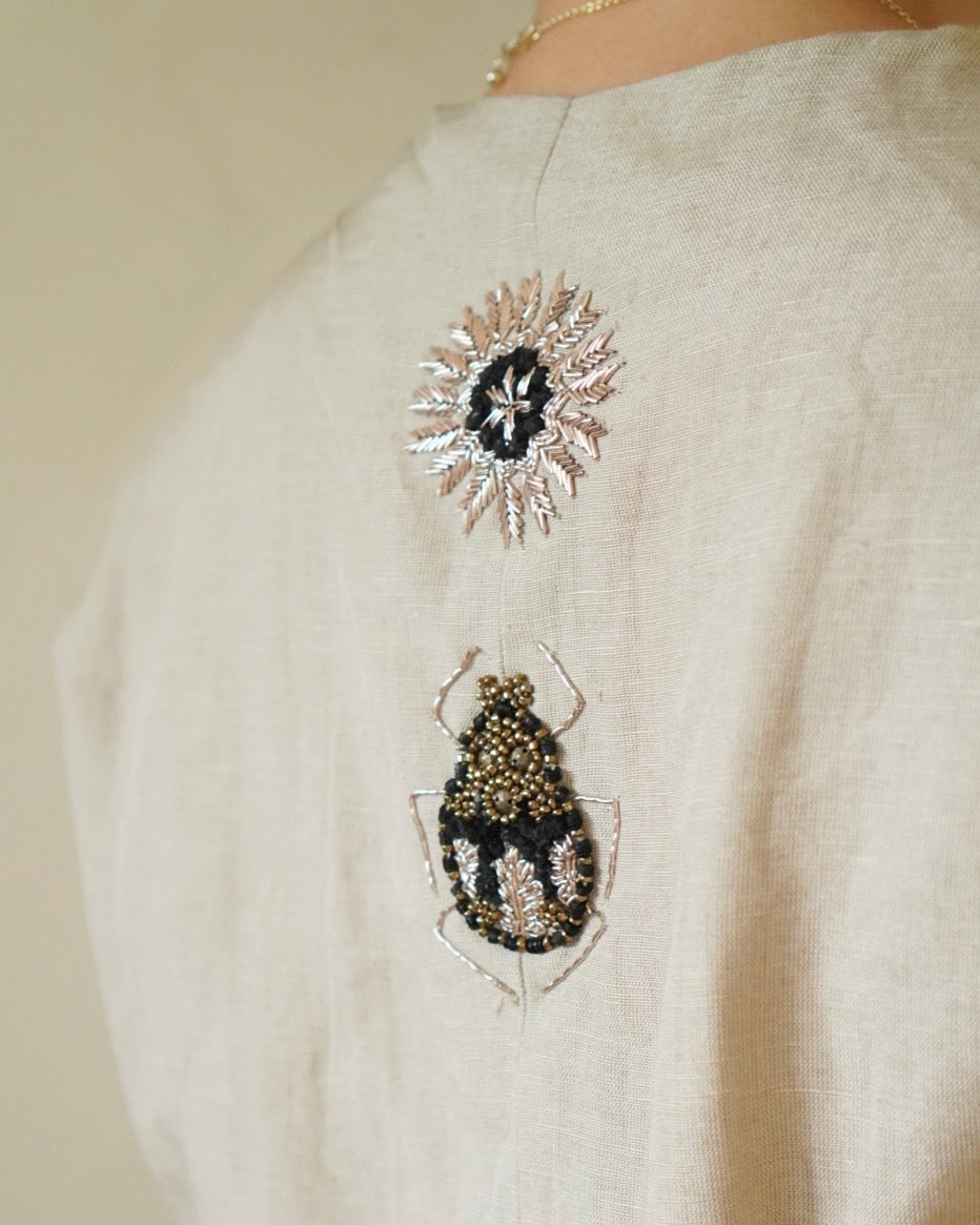 GILET / SCARAB & SUN -linen beige