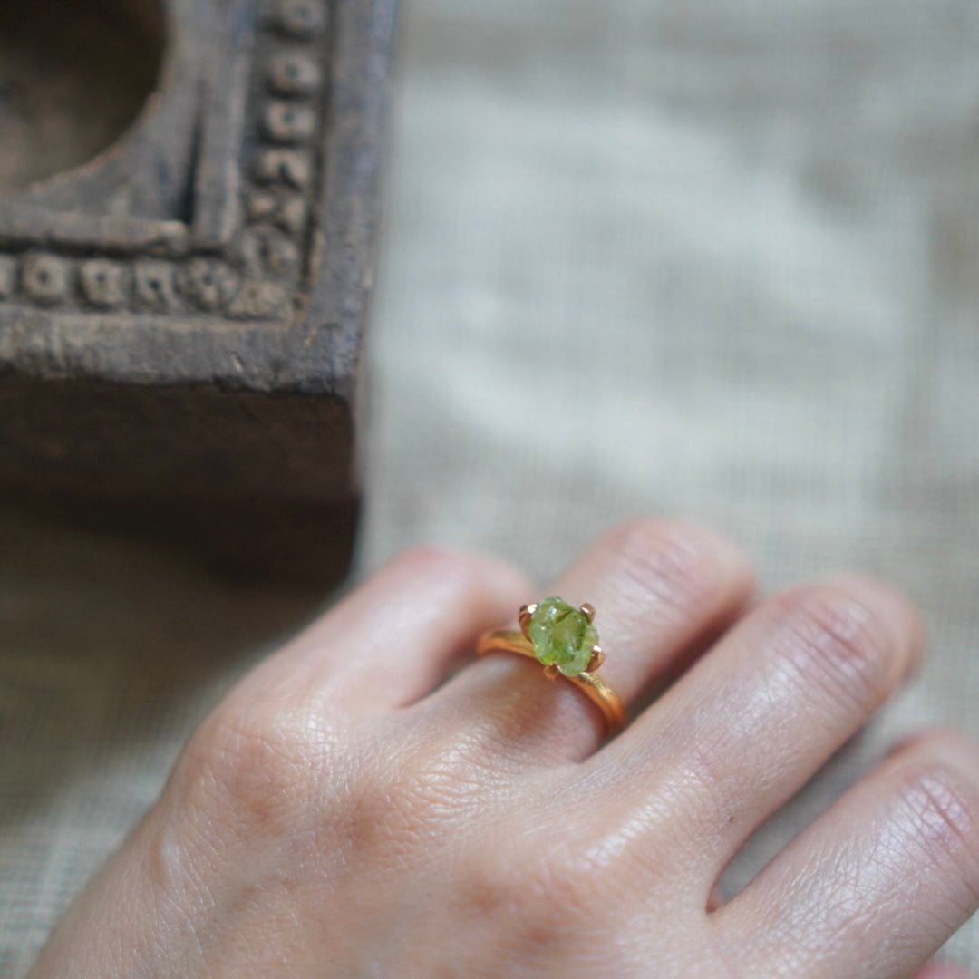 RING solitaire / PERIDOT -20Kgpt #7