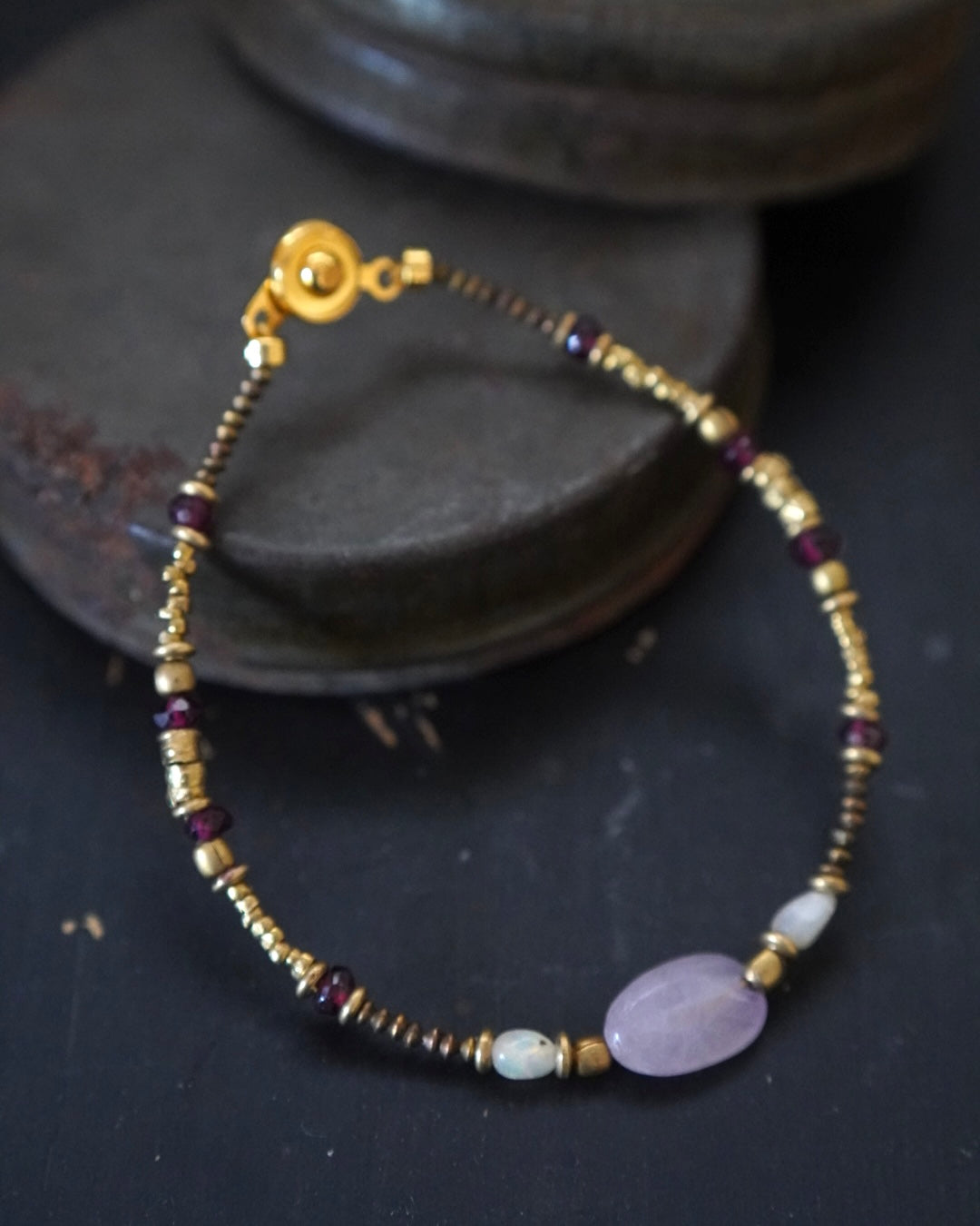 BRACELET / MISRANA -kunzite・opal・garnet-