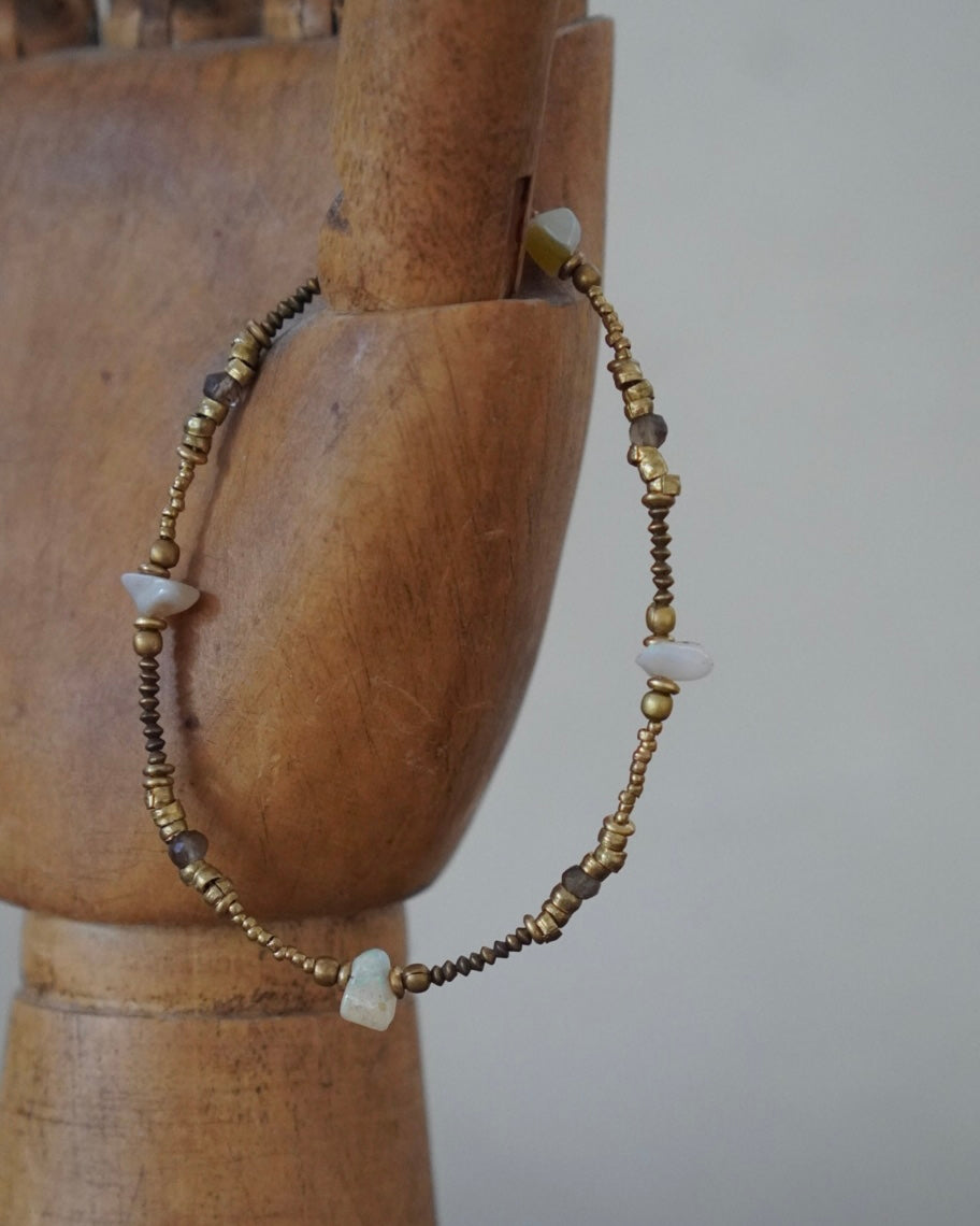 BRACELET / MISRANA -opal・smoky quartz-