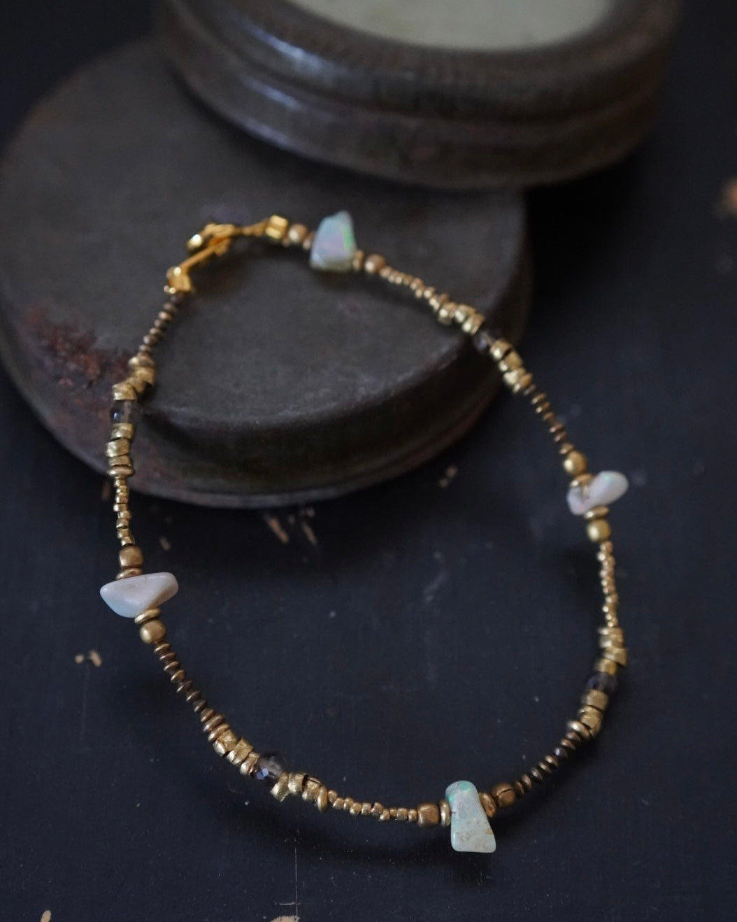 BRACELET / MISRANA -opal・smoky quartz-