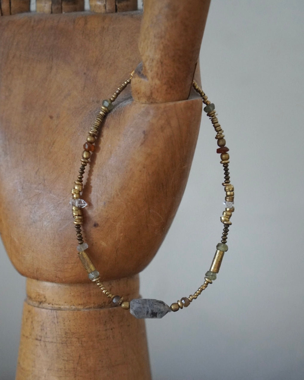 BRACELET / MISRANA -herkimer diamond・tourmarine-