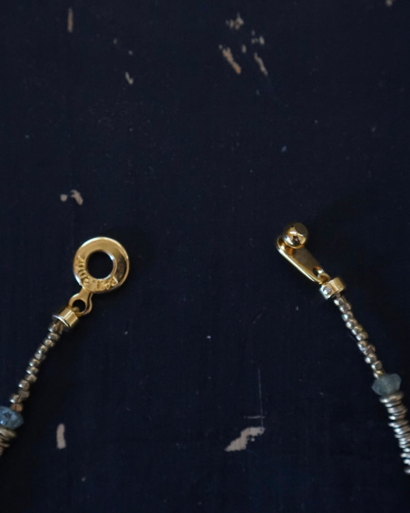 BRACELET / MISRANA -herkimer diamond・tourmarine-