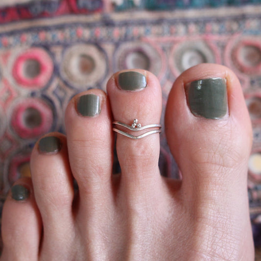 TOE RING  / DOUBLE -silver