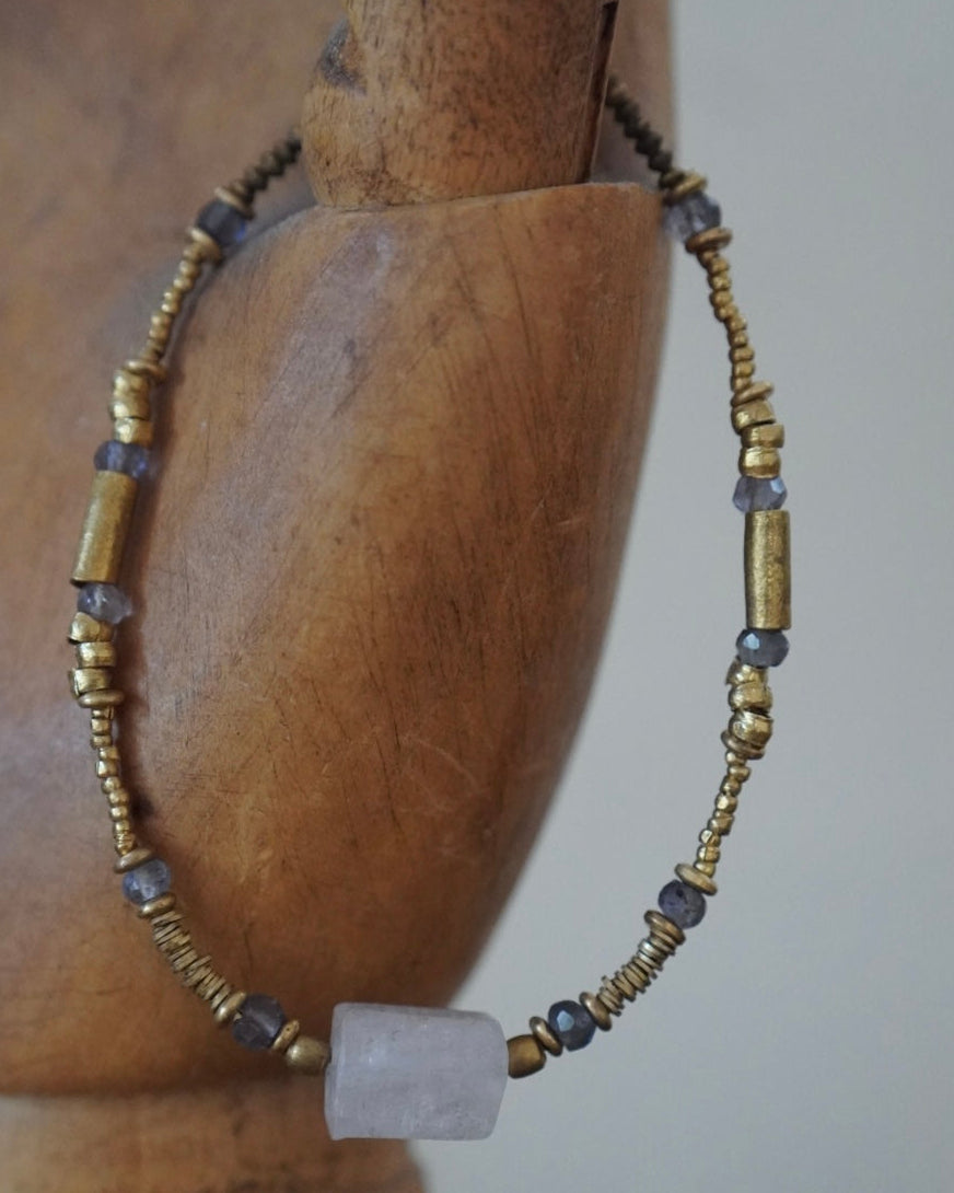 BRACELET / MISRANA -qunzite・iolite-