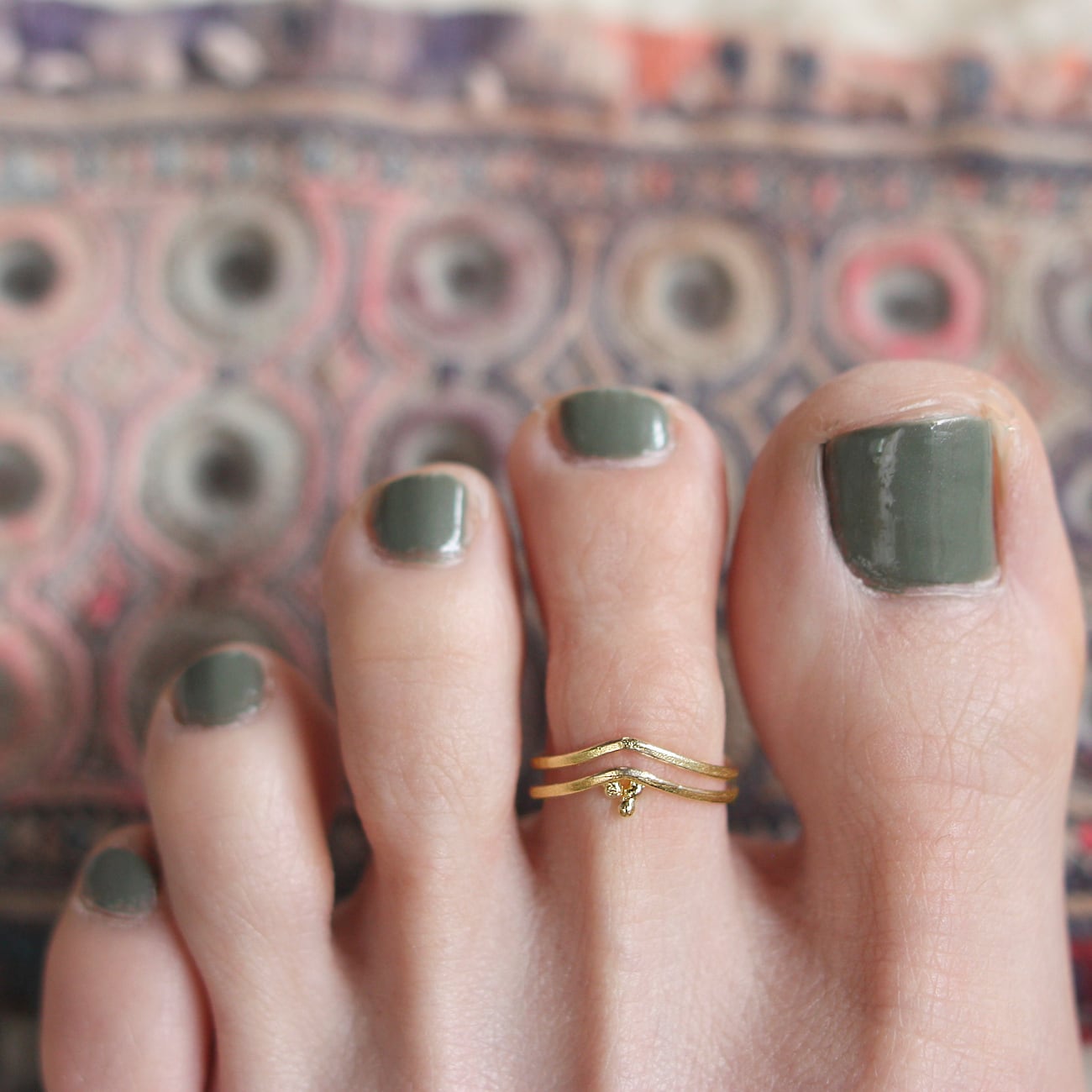 TOE RING / DOUBLE -gold 14kgpt