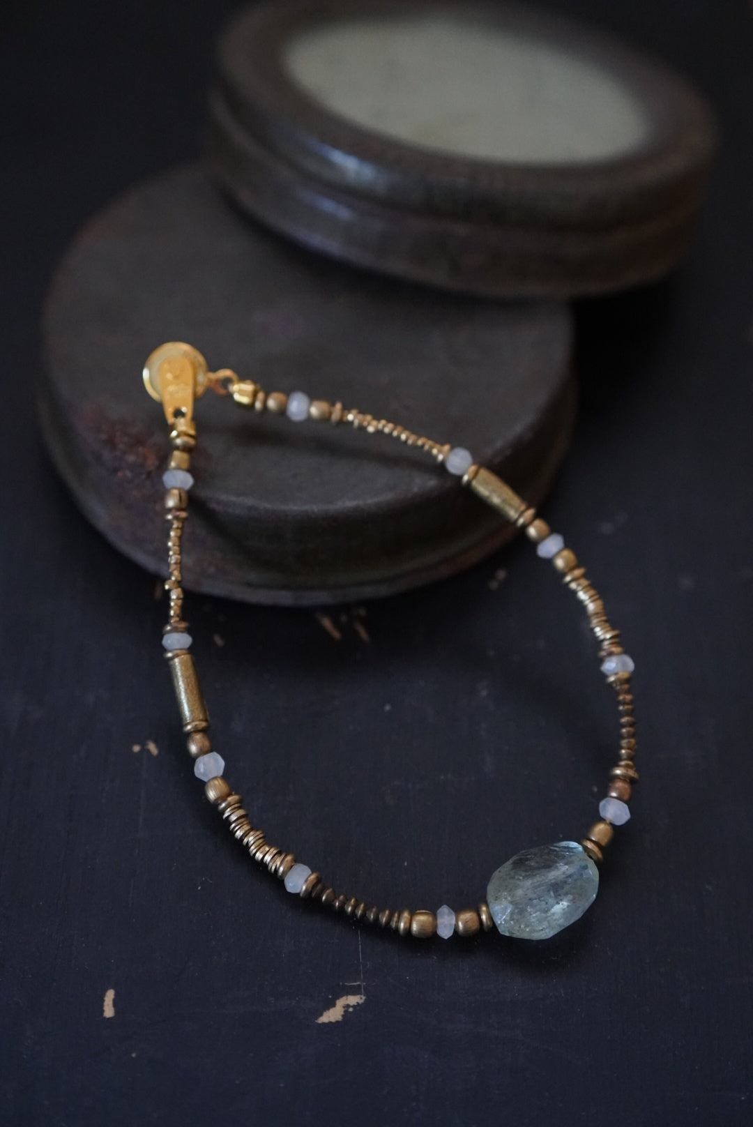 BRACELET / MISRANA -aqua marine・moon stone-