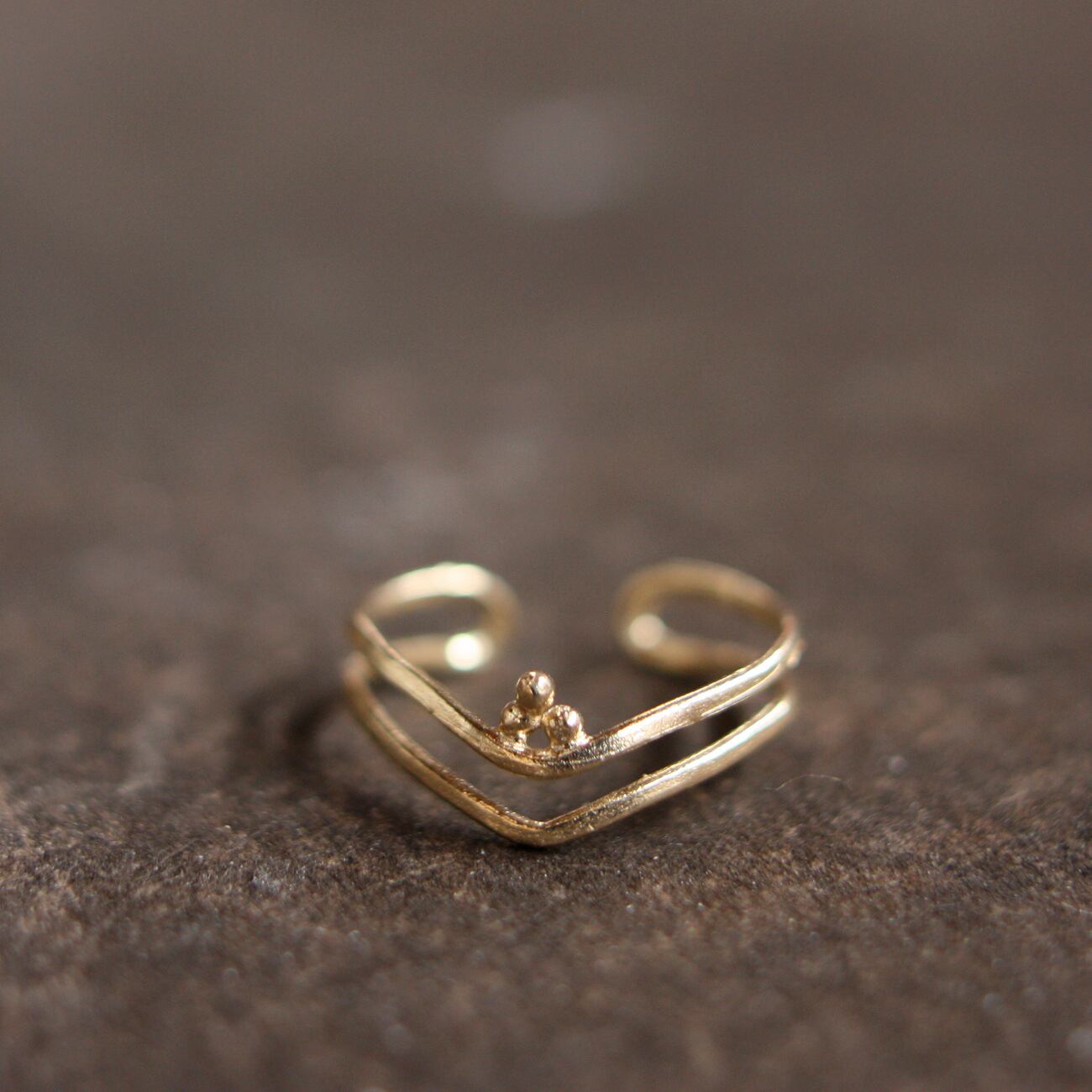 TOE RING / DOUBLE -gold 14kgpt