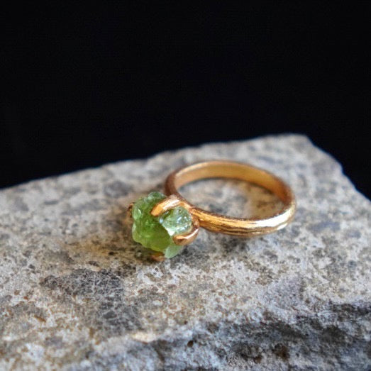 RING solitaire / PERIDOT -20Kgpt #7