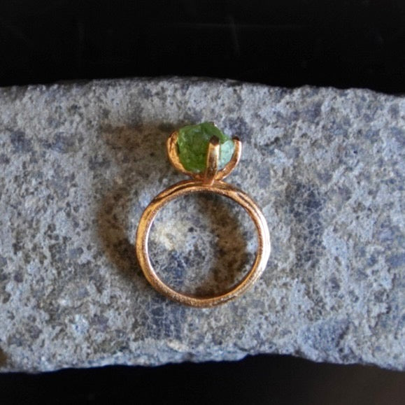 RING solitaire / PERIDOT -20Kgpt #7