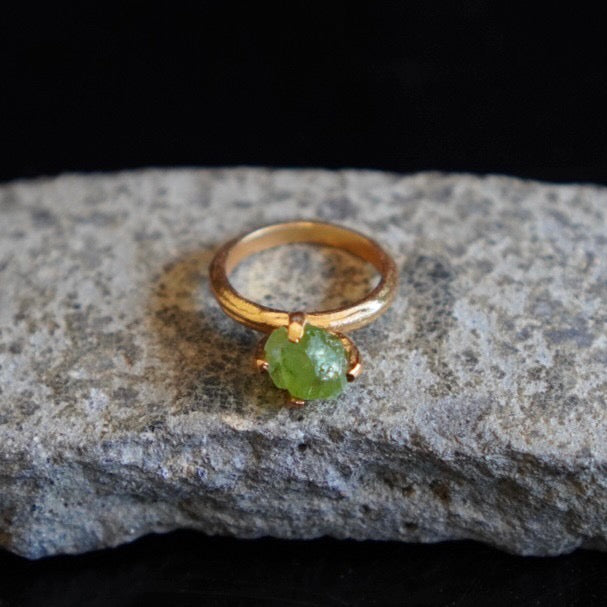 RING solitaire / PERIDOT -20Kgpt #7