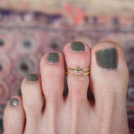 TOE RING  / DOUBLE -brass