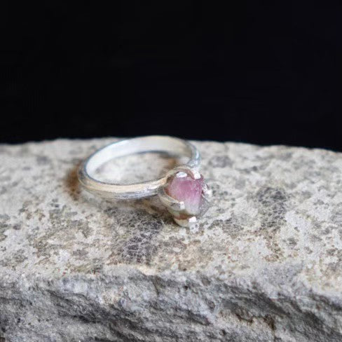 RING solitaire / TOURMALINE -silver #13