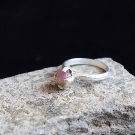 RING solitaire / TOURMALINE -silver #13