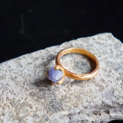 RING solitaire / TANZANITE -20Kgpt #8